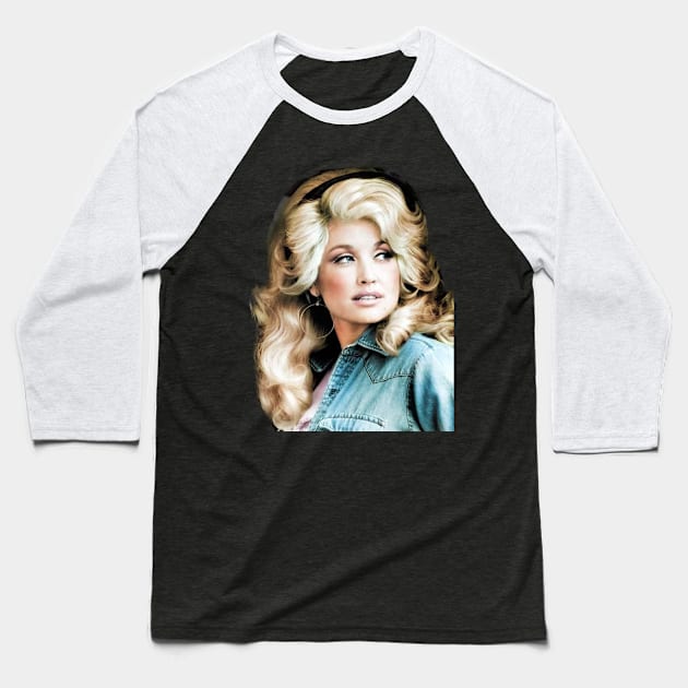 Dolly Parton Baseball T-Shirt by MaydenArt